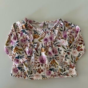Zara Baby Floral Long-Sleeve Top